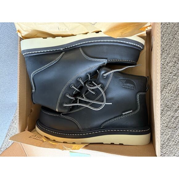 Men's AVENGER Carbo-fiber TOE Black Leather Work Boots Size: 10 Wide - Picture 5 of 12